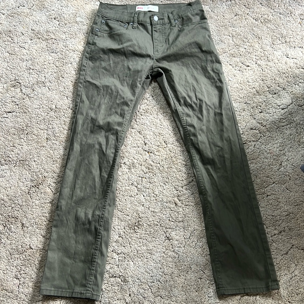 LN Boys Levi’s 511 Slim hunter greenish size 18 regular